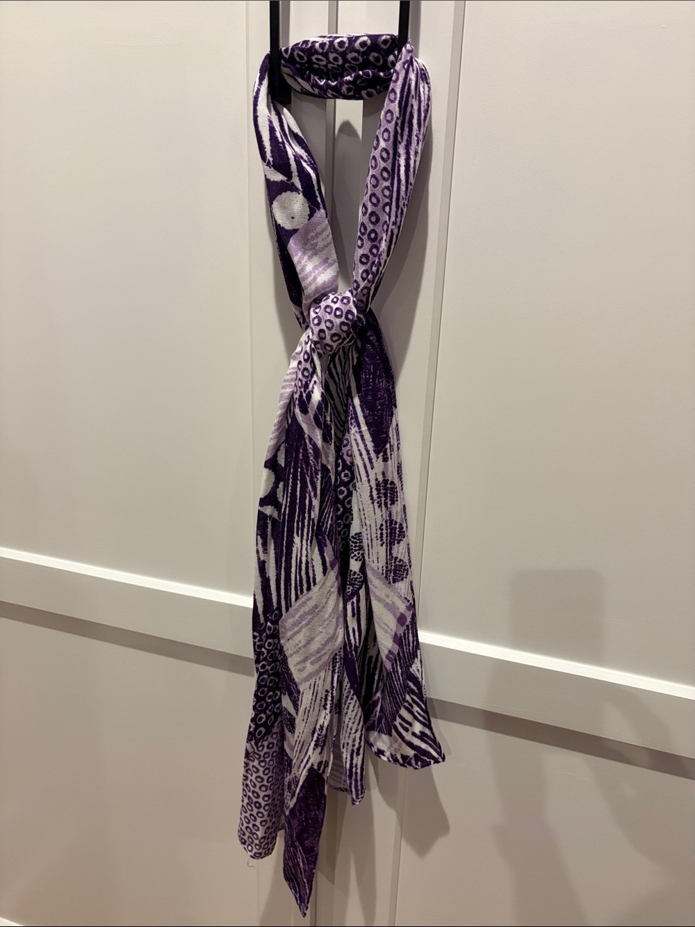 Purple Patterned Decorative Scarf